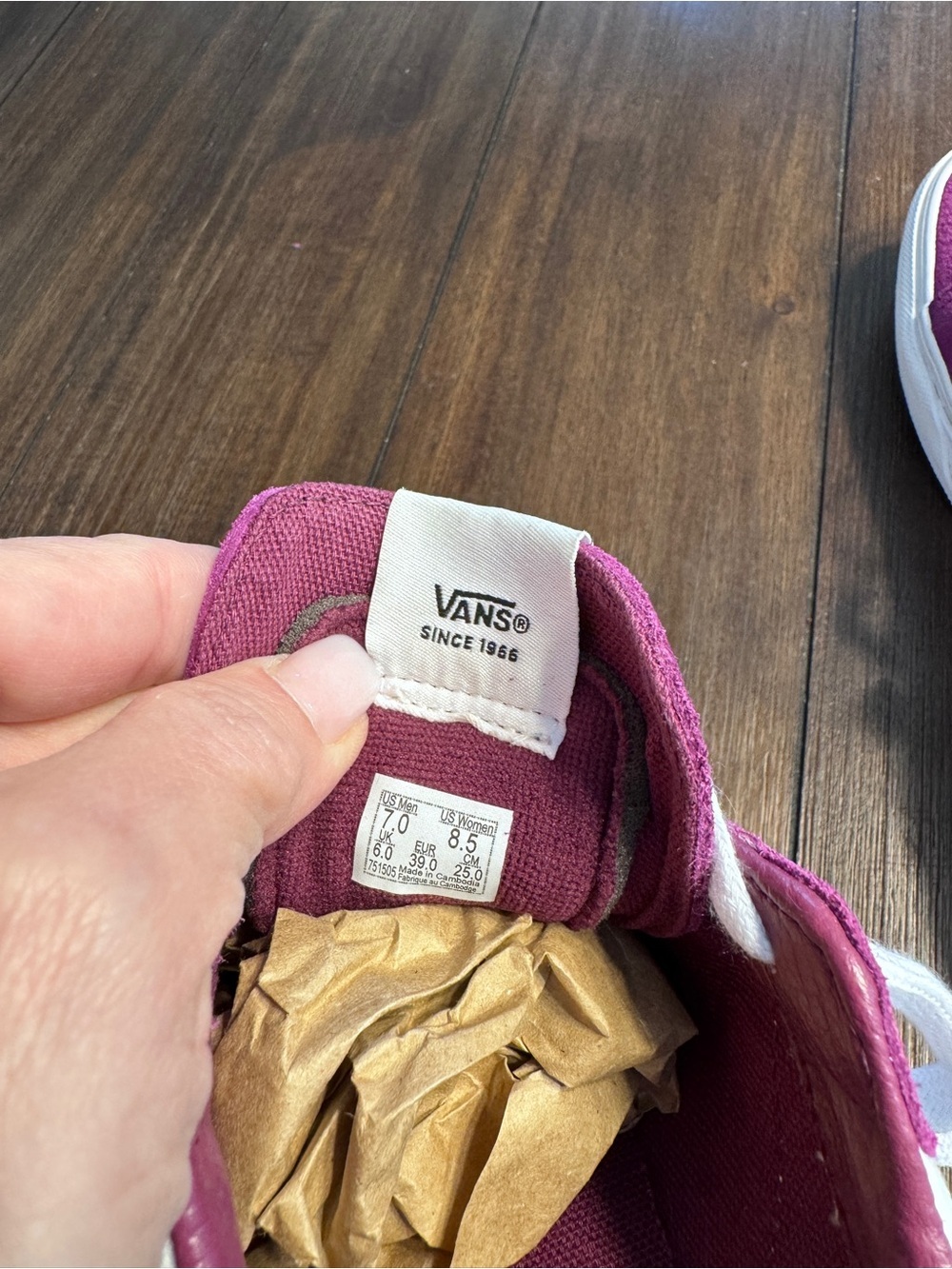Vans Sk8-Low Dark Purple White Suede Sneakers Men 7 Women’s 8.5 Y2K Streetwear - Picture 10 of 11